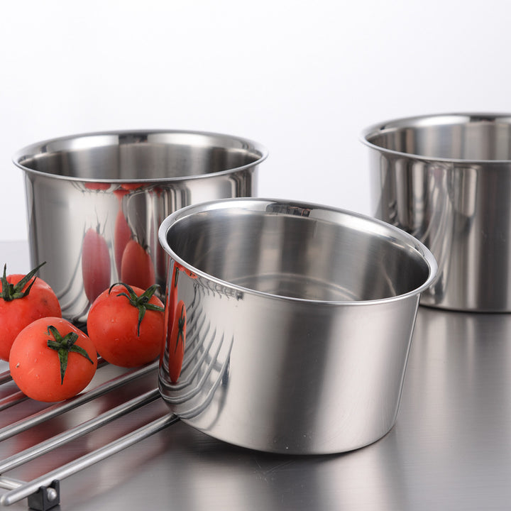 Stainless Steel Non Magnetic Kitchen Stock Pot With Seasoning Box
