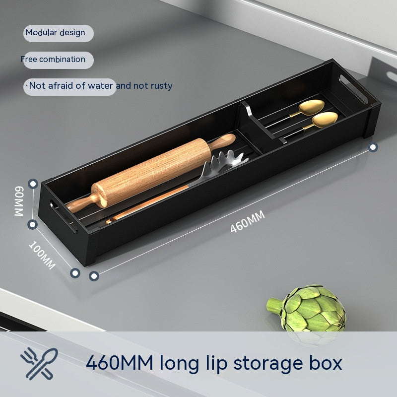 Kitchen Drawer Storage Box With Partition Organizer