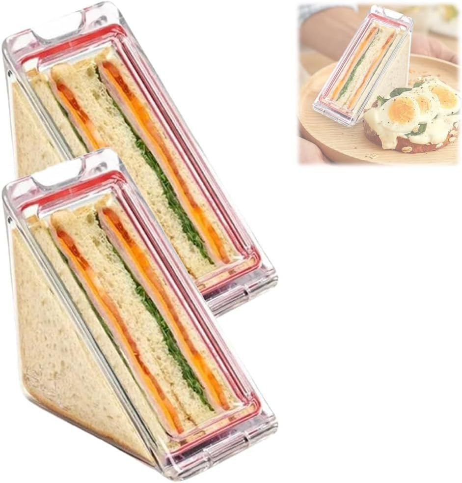 Reusable Triangle Magnetic Transparent Sandwich Storage Container