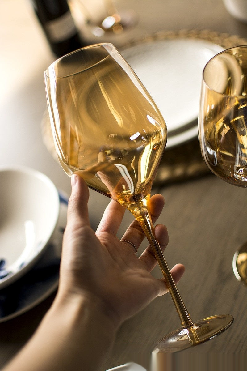 Rainbow Electroplated Crystal Goblet For Elegant Beverage Serving