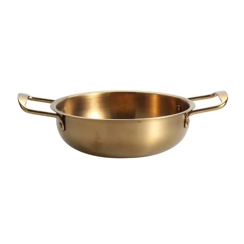 Stainless Steel Thickened Double Handle Griddle Ramen Cooking Pan
