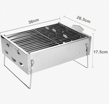 Portable Stainless Steel Charcoal Barbecue Grill For Home Cooking