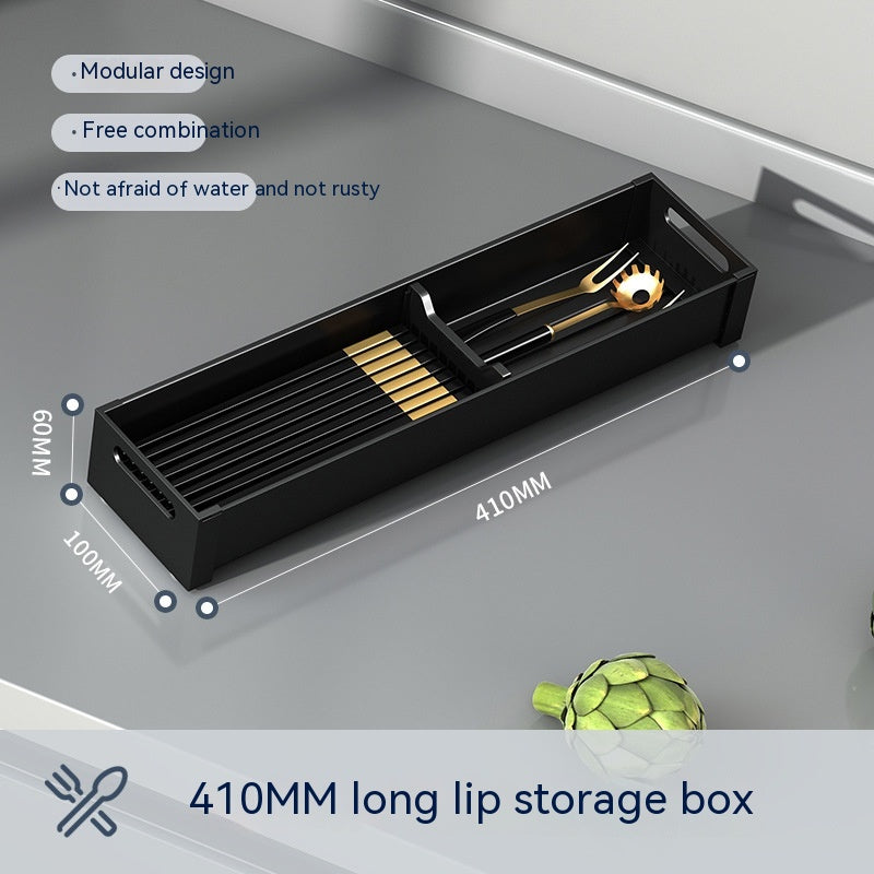 Kitchen Drawer Storage Box With Partition Organizer