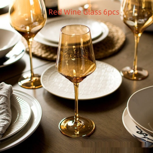 Rainbow Electroplated Crystal Goblet For Elegant Beverage Serving