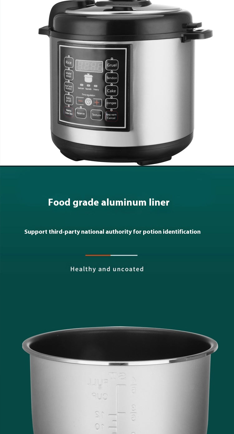 5L Multi-Function Electric Pressure Cooker with Timer for Home