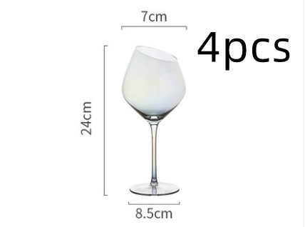 Elegant Crystal Goblet With Oblique Rim For Home Beverages