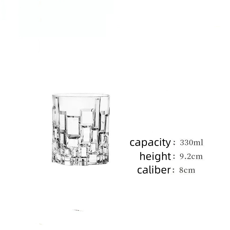 Crystal Glass Tumbler Set For Water Juice And Beverages