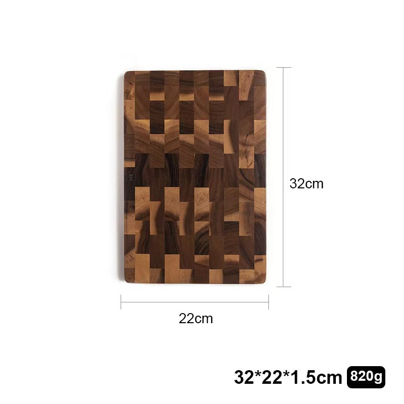 Acacia Mangium Solid Wood Cutting Board Chessboard Grid Design