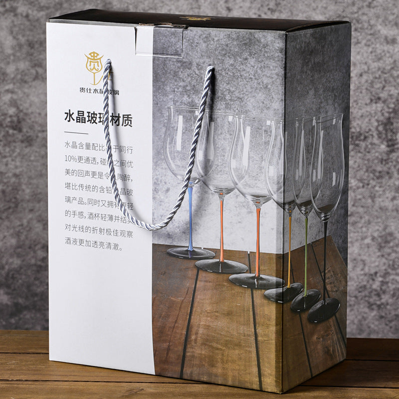 Lead Free Crystal Bordeaux Glass Set For Elegant Serving