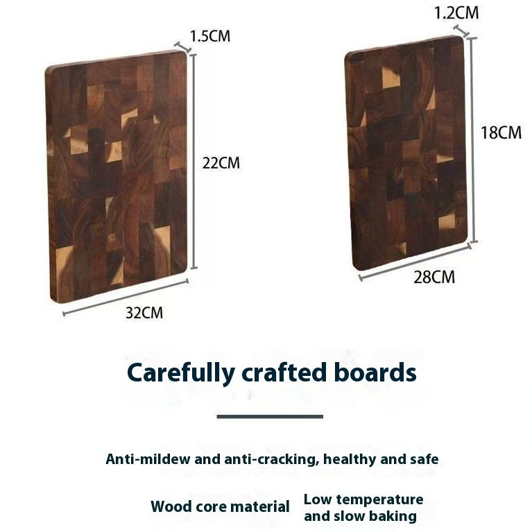 Acacia Mangium Solid Wood Cutting Board Chessboard Grid Design