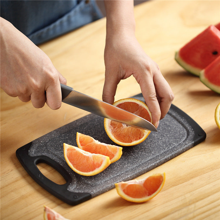 Imitation Marble Plastic Cutting Board Set Three Piece Hangable Kitchen