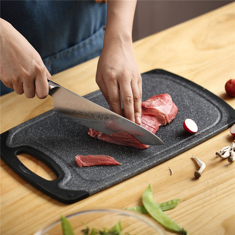 Imitation Marble Plastic Cutting Board Set Three Piece Hangable Kitchen